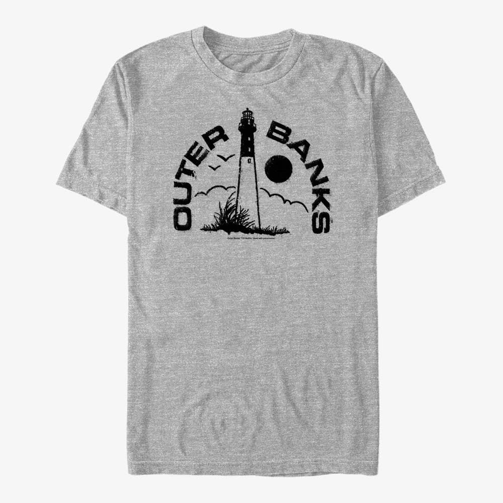 Majice T-shirt Merch Netflix Outer Banks - Lighthouse Badge Men's T-Shirt Heather Grey
