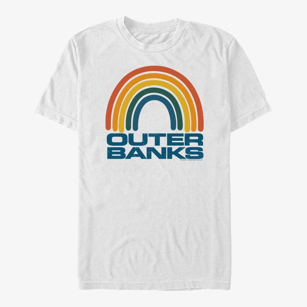 T-Shirts Merch Netflix Outer Banks - OBX Rainbow Men's T-Shirt White