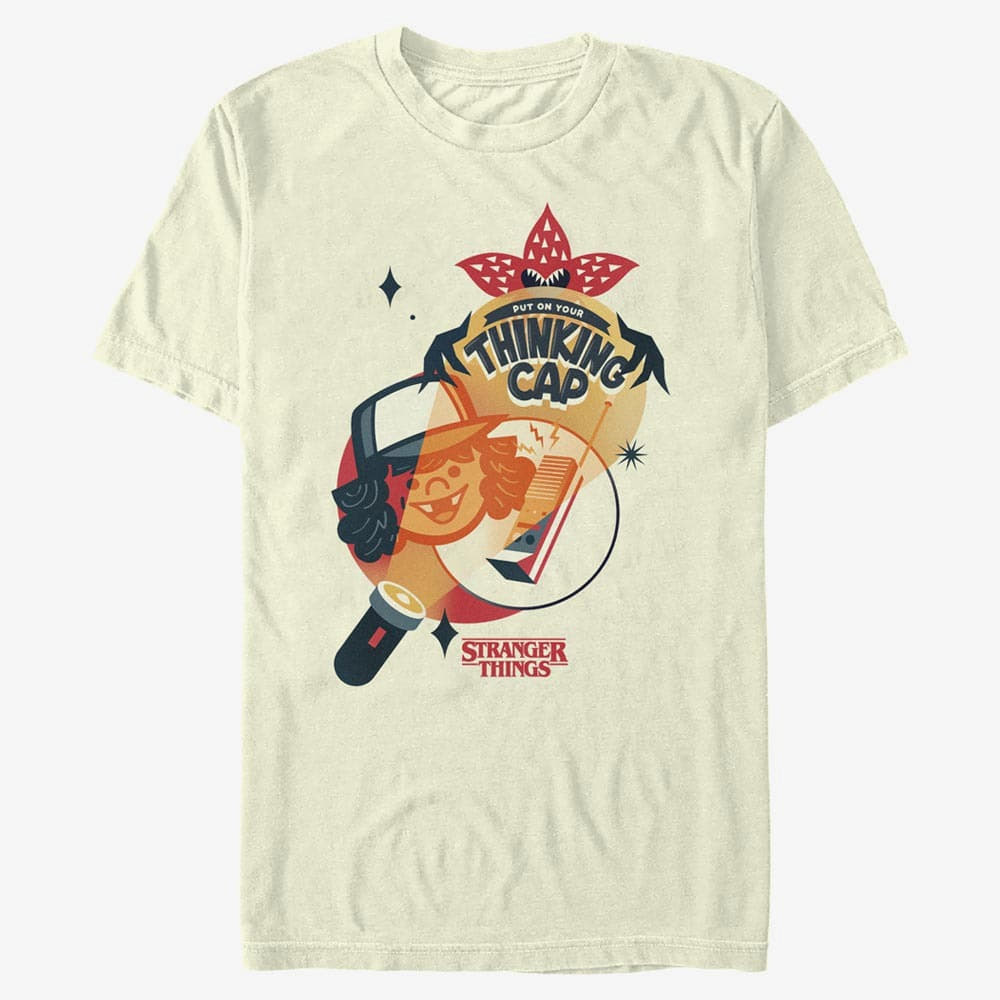 majice kratkih rukava Merch Netflix Stranger Things - Thinking Cap Men's T-Shirt Natural