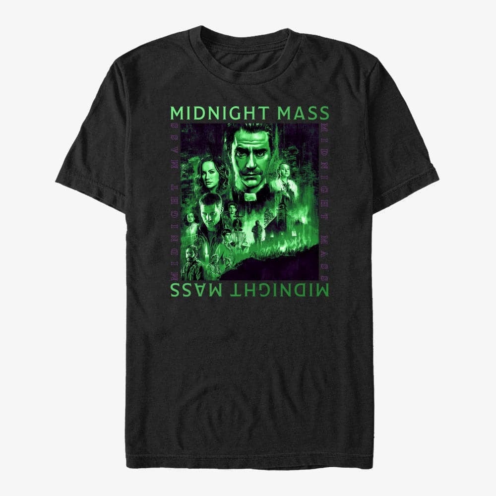 T-Shirts Merch Netflix Midnight Mass - Mass Squared Men's T-Shirt Black