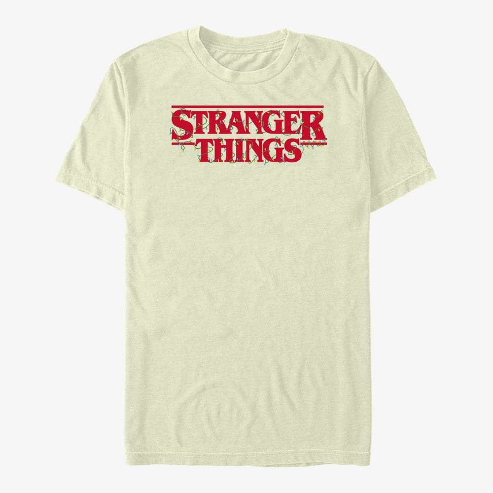 T-shirts Merch Netflix Stranger Things - Christmas Lights Logo Men's T-Shirt Natural