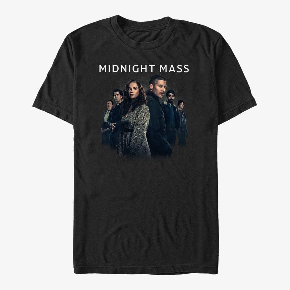T-Shirts Merch Netflix Midnight Mass - Cropped Group Men's T-Shirt Black