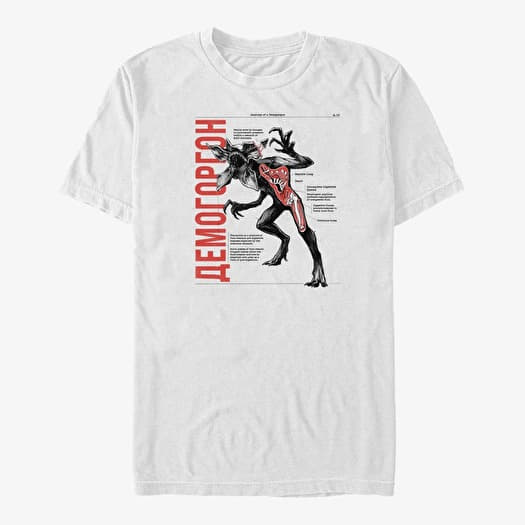 Tričko Merch Netflix Stranger Things - Anatomy of Demogorgon Men's T-Shirt White