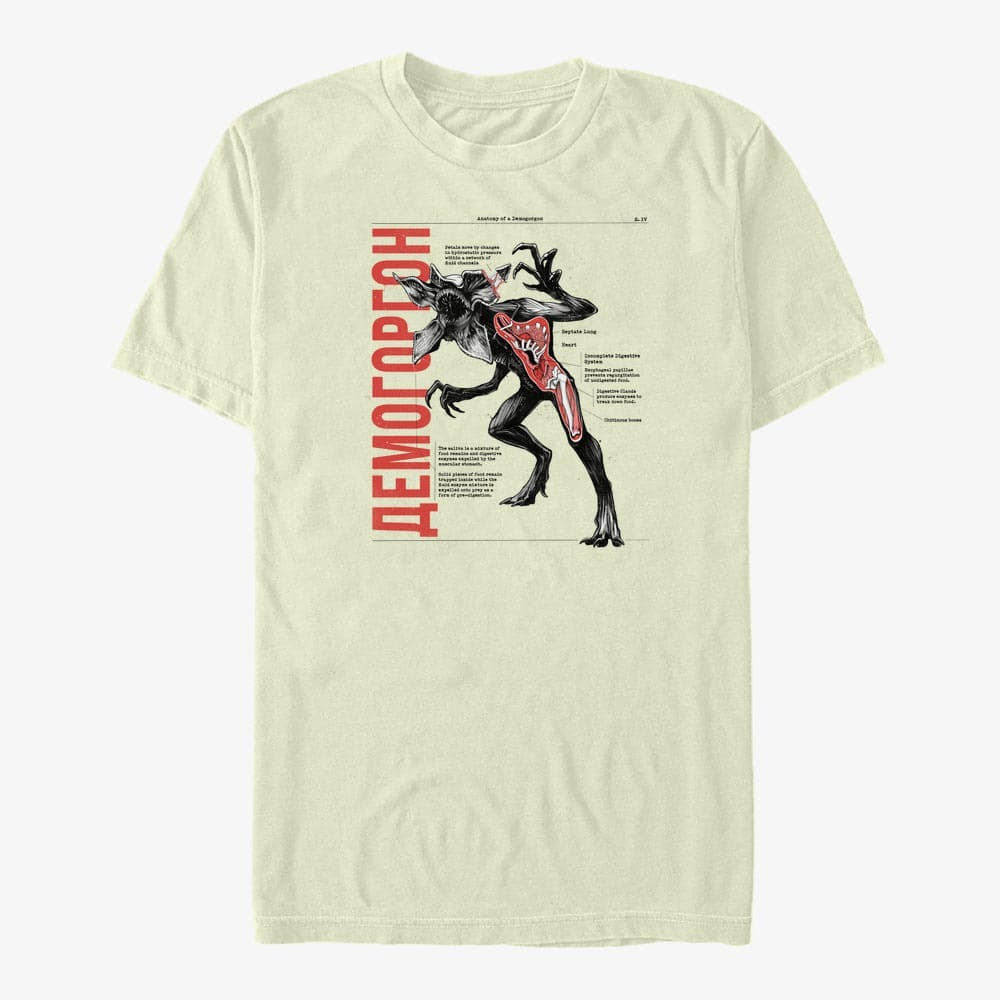 T-Shirts Merch Netflix Stranger Things - Anatomy of Demogorgon Men's T-Shirt Natural
