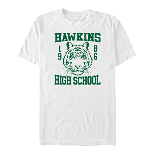 T-shirt Merch Netflix Stranger Things - Hawkins High School 1986 Men's T-Shirt White