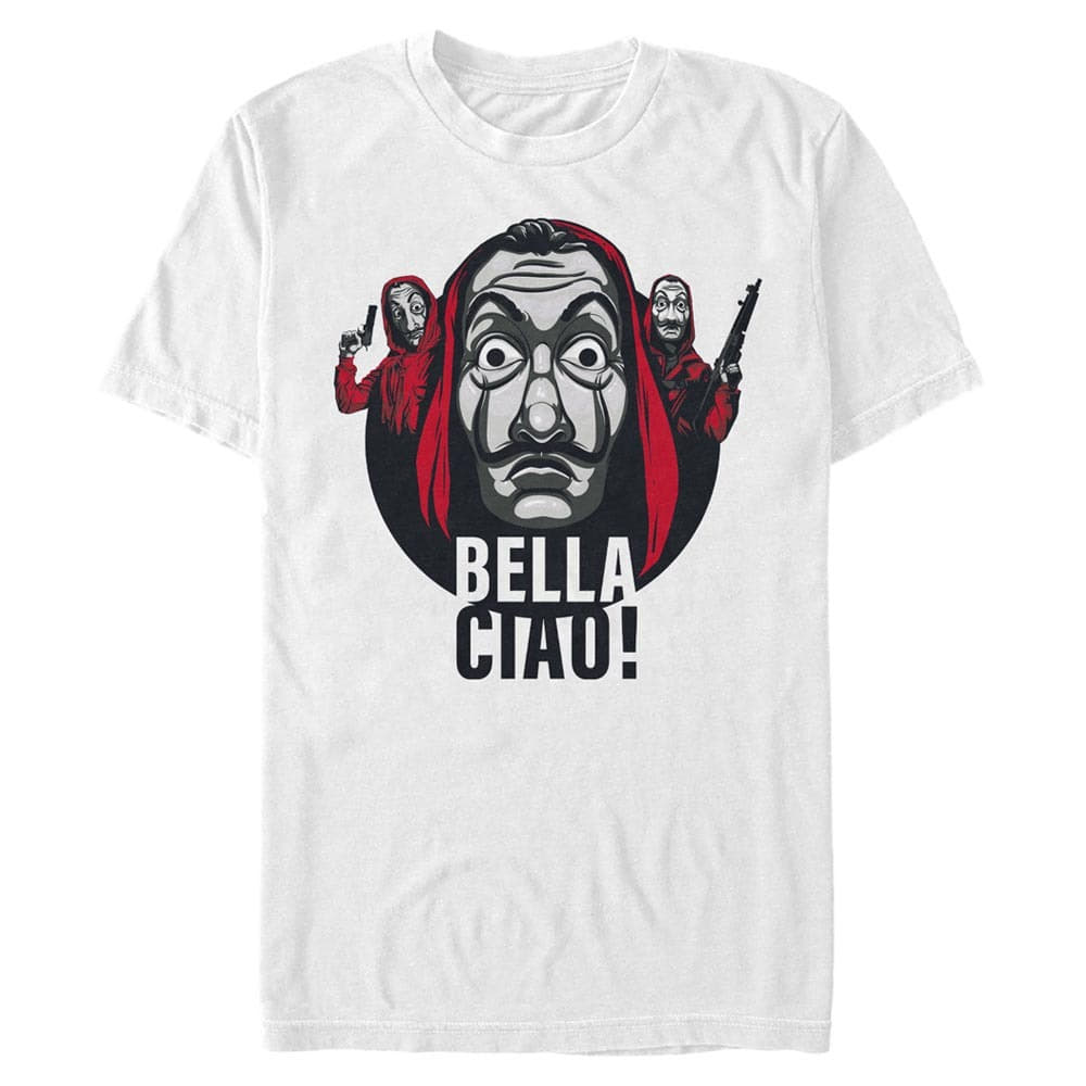 Magliette Merch Netflix Money Heist - Ciao Circle Trio Men's T-Shirt White