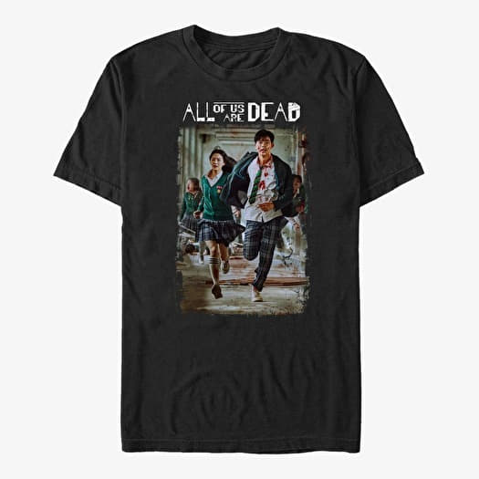 Tričko Merch Netflix All Of Us Are Dead - Hall Run Men's T-Shirt Black
