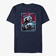 Merch Marvel Avengers: Infinity War - Rocket Unisex T-Shirt Navy Blue