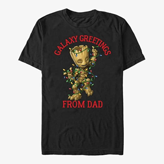 Majica Merch Marvel GOTG Classic - Xmas Groot Dad Men's T-Shirt Black