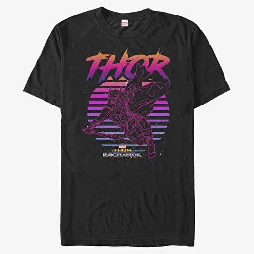Tričko Merch Marvel Thor Ragnarok - 80s Thor Men's T-Shirt Black