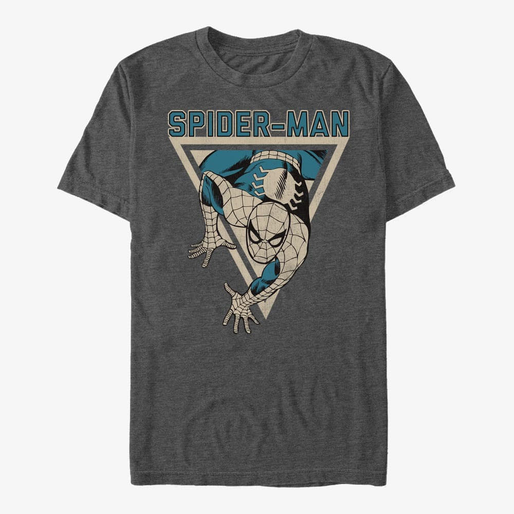 Camisetas Merch Marvel Spider-Man Classic - Spiderman Power Men's T-Shirt Dark Heather Grey