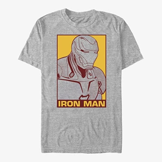 Tričko Merch Marvel Iron Man - Pop Iron Man Men's T-Shirt Heather Grey