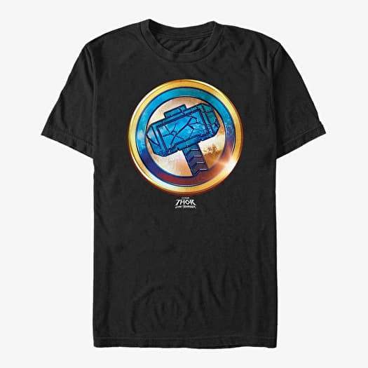 Tricou Merch Marvel Thor: Love and Thunder - Mjollnir Gold Men's T-Shirt Black