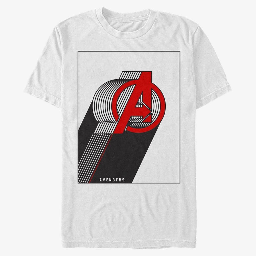 T-shirts Merch Marvel Classic - Layered Avengers Men's T-Shirt White