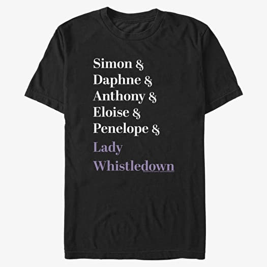 Tričko Merch Netflix Bridgerton - Name Stack Men's T-Shirt Black