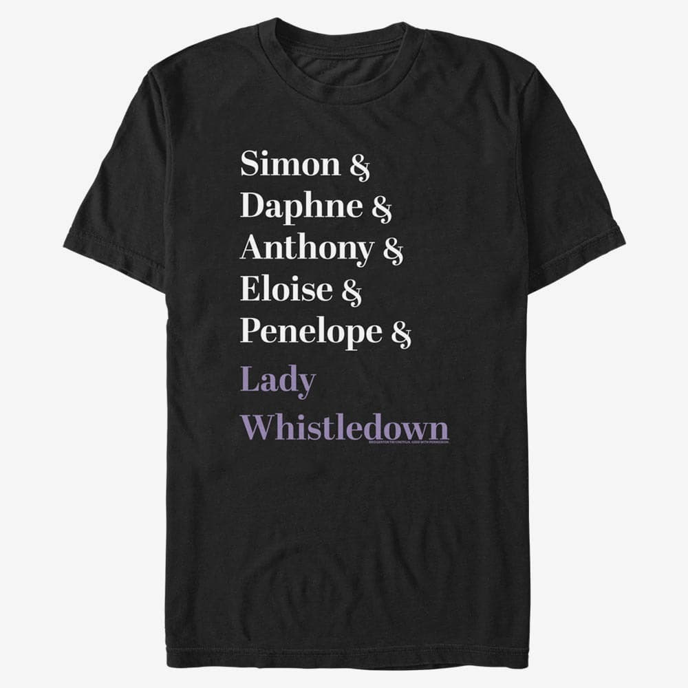 T-Shirts Merch Netflix Bridgerton - Name Stack Men's T-Shirt Black