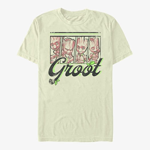 Tricou Merch Marvel Guardians Of The Galaxy Classic - FOUR PANEL GROOT Men's T-Shirt Natural