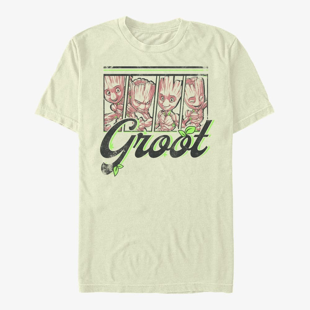 T-särgid Merch Marvel Guardians Of The Galaxy Classic - FOUR PANEL GROOT Men's T-Shirt Natural