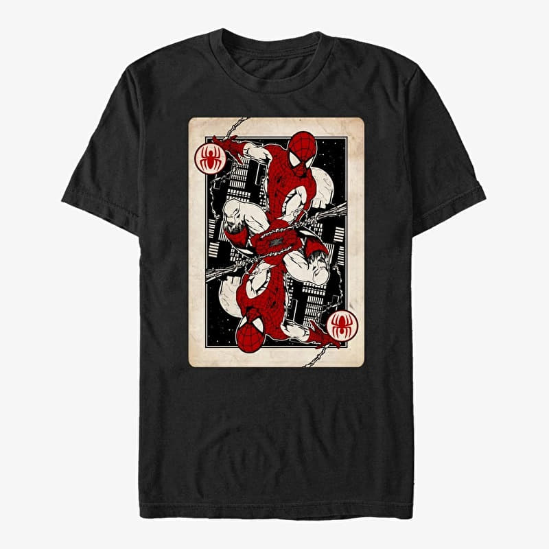 Merch Marvel Spider-Man Classic - Ace Spidey Men's T-Shirt Black