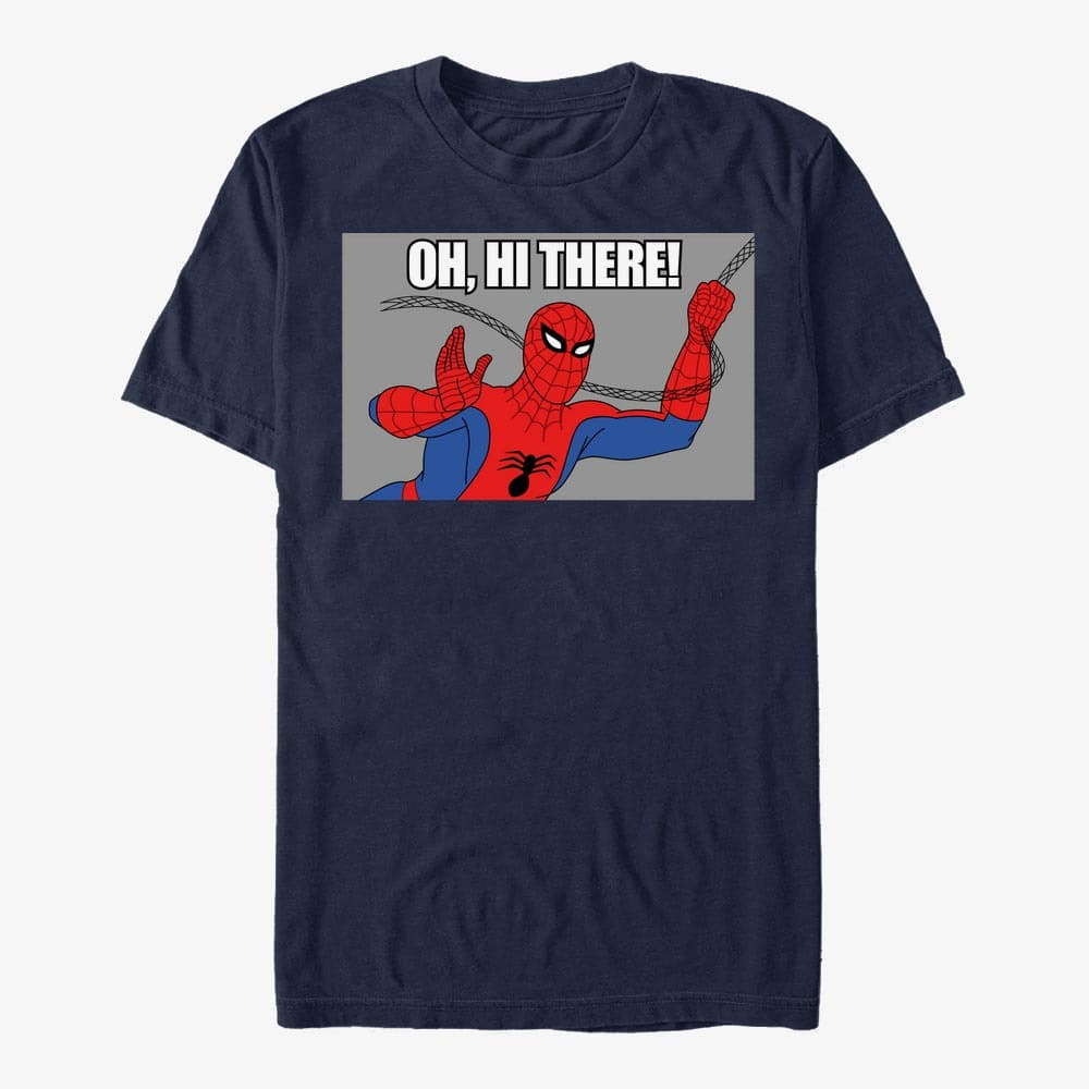 T-Shirts Merch Marvel Spider-Man Classic - Oh Hi There Men's T-Shirt Navy Blue