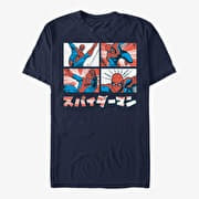Merch Marvel Spider-Man Classic - Comic Spidey Men's T-Shirt Navy Blue