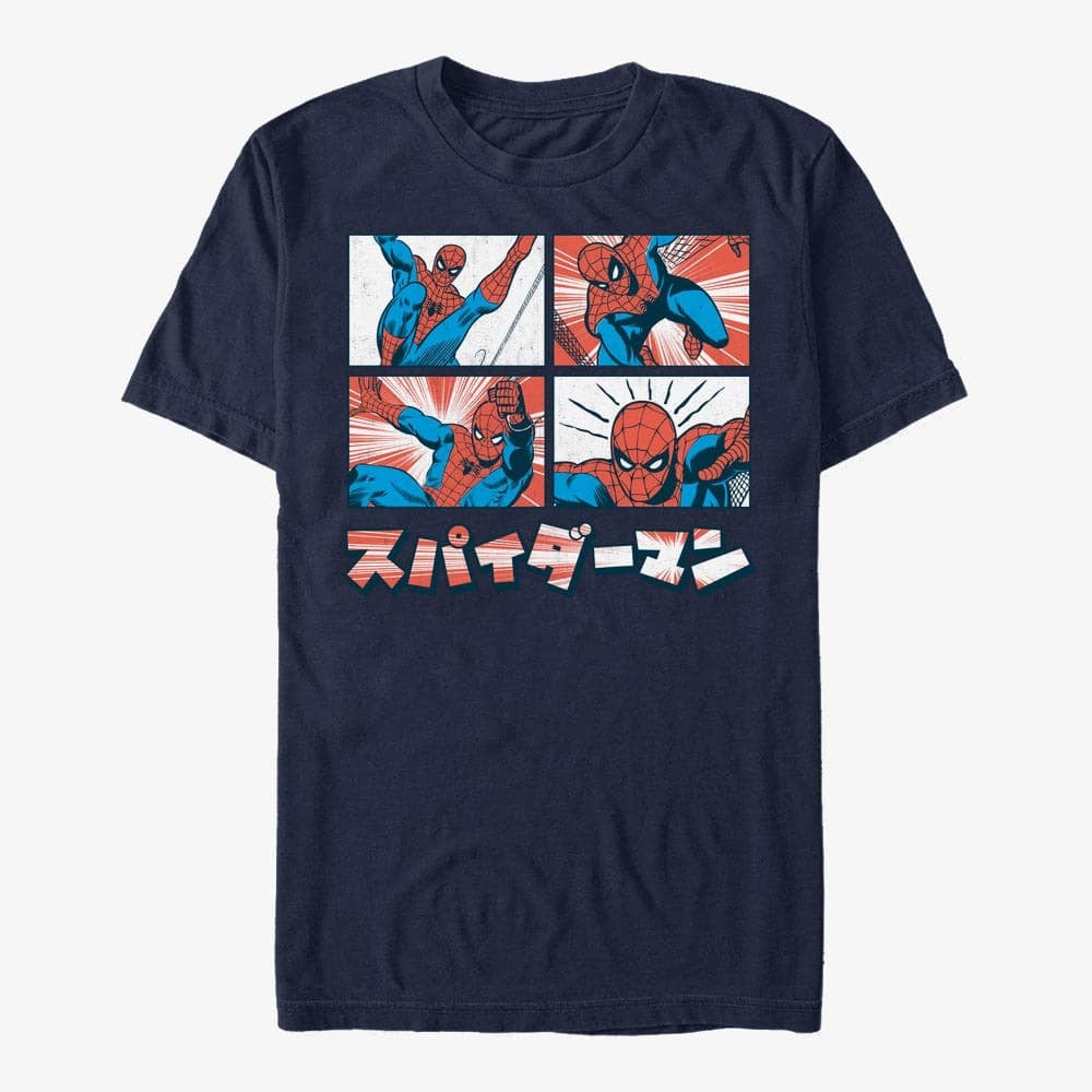 T-shirts Merch Marvel Spider-Man Classic - Comic Spidey Men's T-Shirt Navy Blue