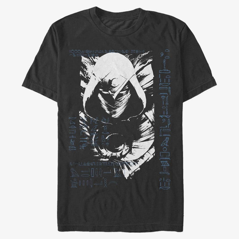 Camisetas Merch Marvel Moon Knight - MOON KNIGHT GRUNGE Men's T-Shirt Black