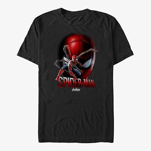 T-paita Merch Marvel Avengers: Infinity War - Iron-Spidey Face Men's T-Shirt Black