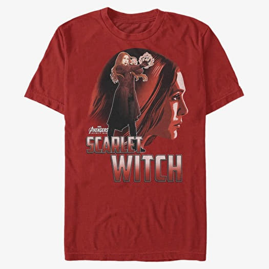 T-shirt Merch Marvel Avengers: Infinity War - Scarlet Witch Sil Men's T-Shirt Red