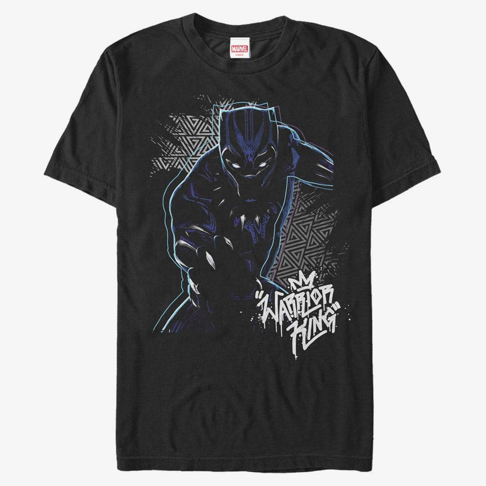 Camisetas Merch Marvel Black Panther - Warrior Prince Men's T-Shirt Black