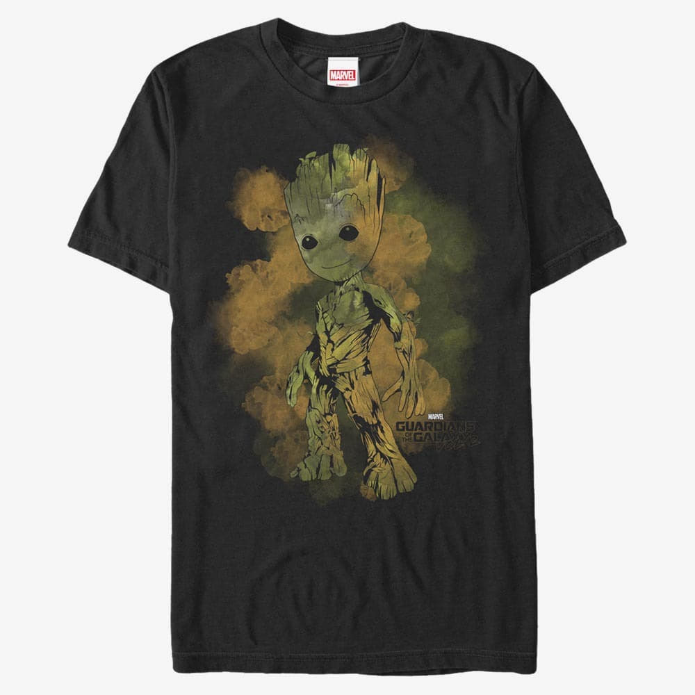 T-särgid Merch Marvel Guardians Of The Galaxy 2 - Watercolor Groot Men's T-Shirt Black