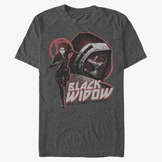 T-shirt Merch Marvel Black Widow - Covert Avenger Men's T-Shirt Dark Heather Grey
