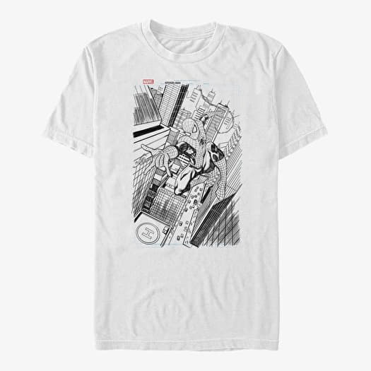 T-shirt Merch Marvel Spider-Man Classic - City Swings Men's T-Shirt White