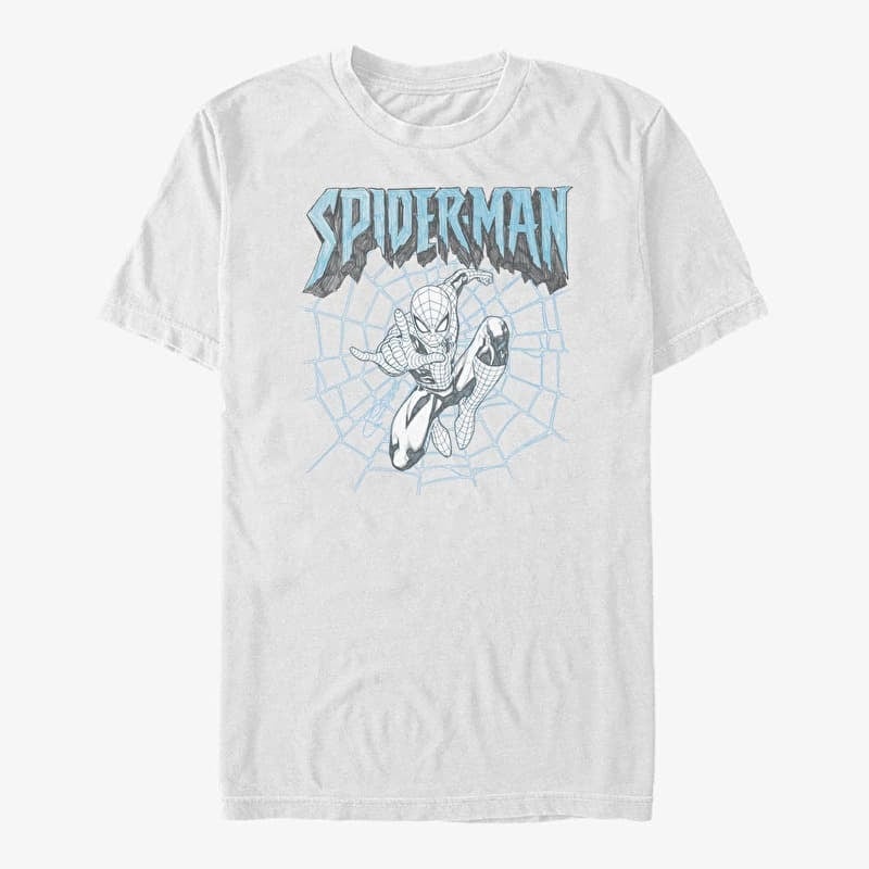 Camiseta Merch Marvel Spider-Man Classic - Spideys Web Men's T-Shirt White