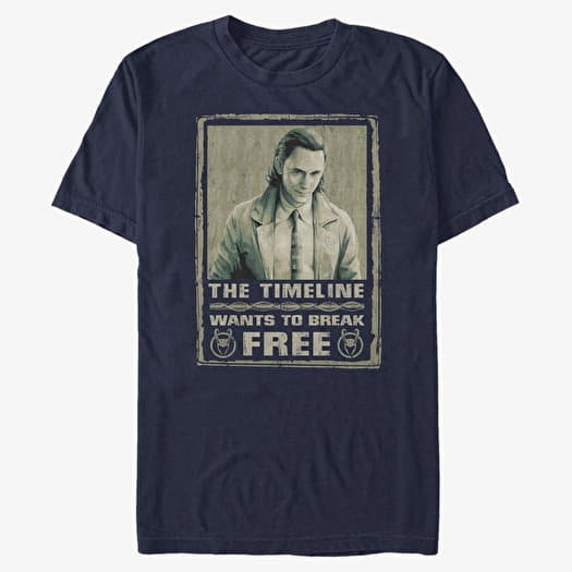 Marškinėliai Merch Marvel Loki - Break Free Men's T-Shirt Navy Blue