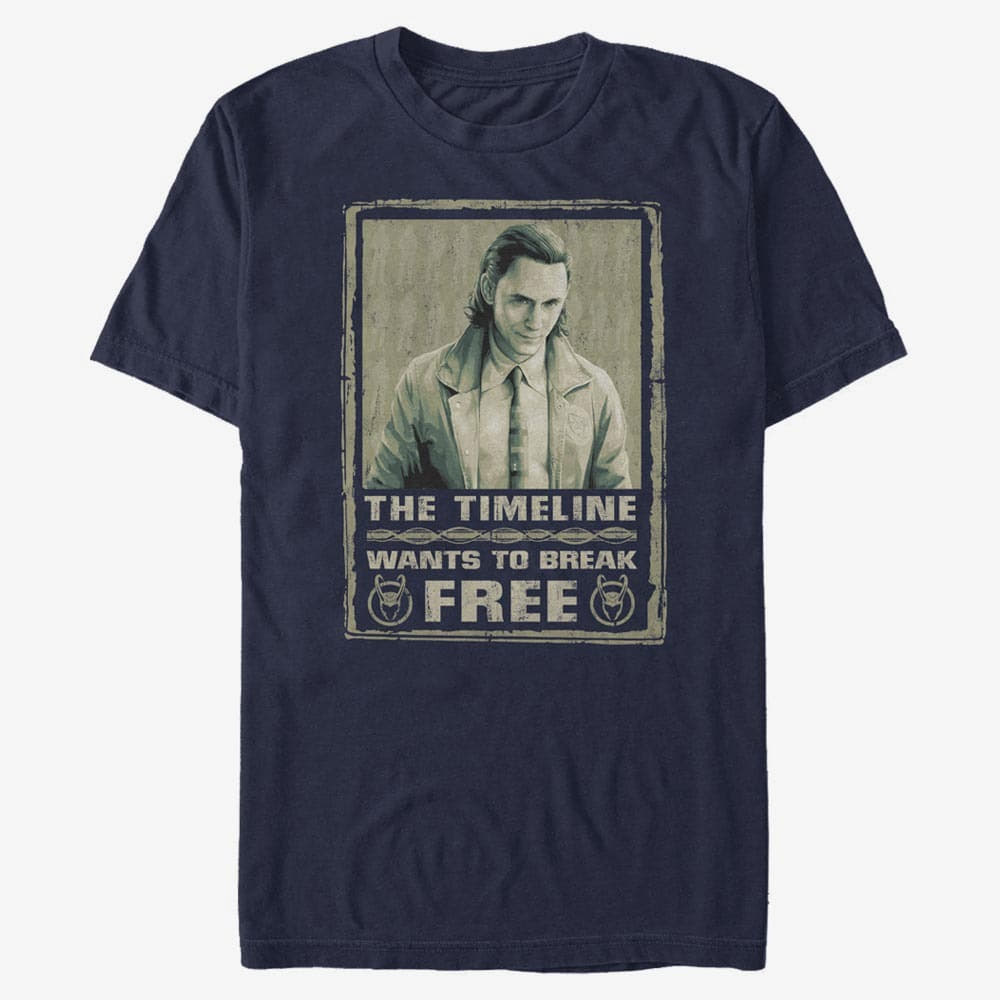Tricouri Merch Marvel Loki - Break Free Men's T-Shirt Navy Blue