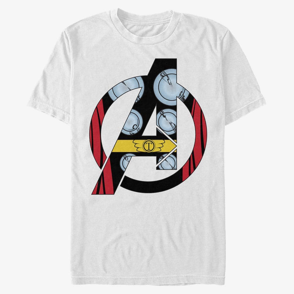 Pólók Merch Marvel Classic - Avenger Thor Costume Men's T-Shirt White