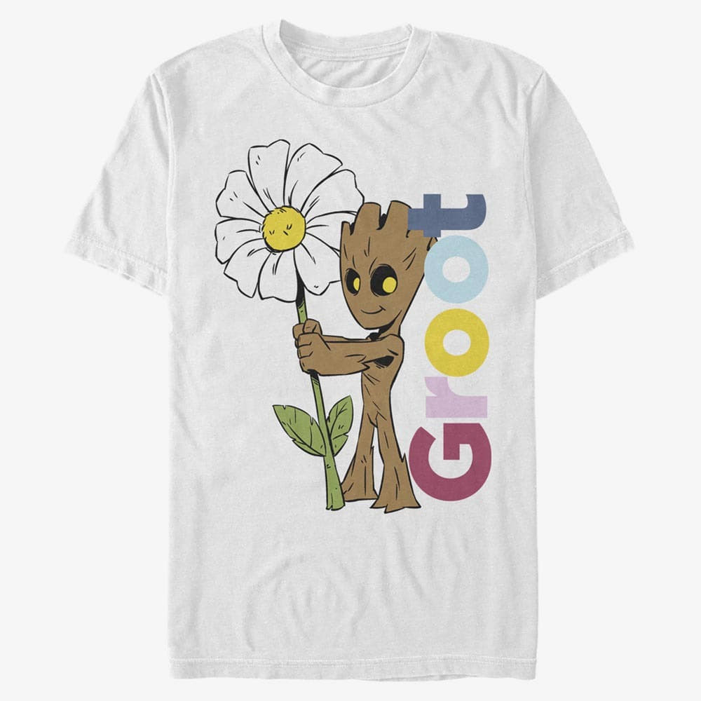Tričká Merch Marvel GOTG Classic - GROOT OVERSIZE Men's T-Shirt White