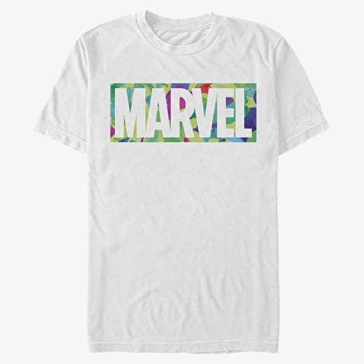Tricou Merch Marvel Other - Colorful Marvel Men's T-Shirt White
