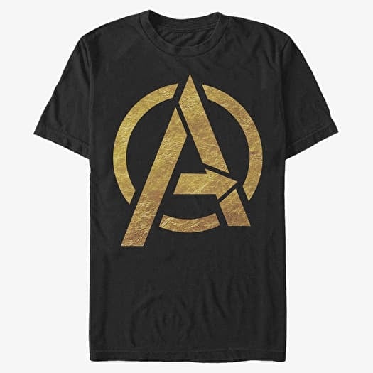 T-shirt Merch Marvel Classic - Gold Foil Avengers Men's T-Shirt Black