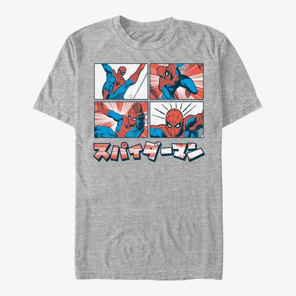 T-shirts Merch Marvel Spider-Man Classic - Comic Spidey Men's T-Shirt Heather Grey