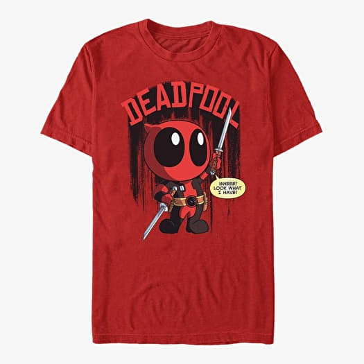 Tričko Merch Marvel Deadpool - Lil Ol Pool Men's T-Shirt Red