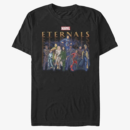 Majica Merch Marvel The Eternals - ETERNALS GROUP REPEATING Men's T-Shirt Black