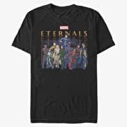 Merch Marvel The Eternals - ETERNALS GROUP REPEATING Men's T-Shirt Black