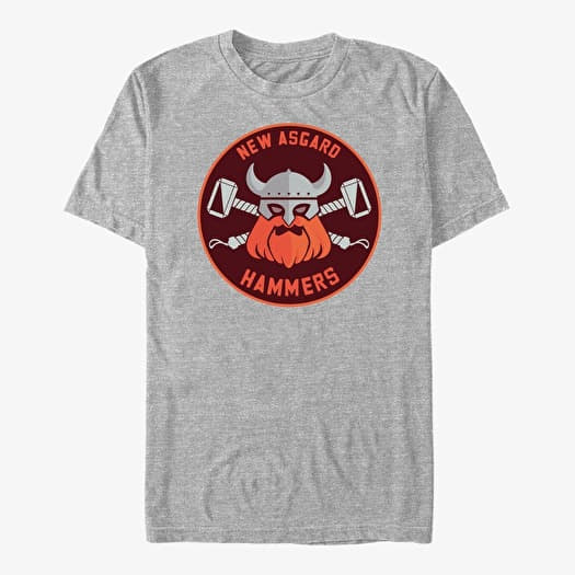 Maglietta Merch Marvel Thor: Love and Thunder - Hammers Badge Men's T-Shirt Heather Grey