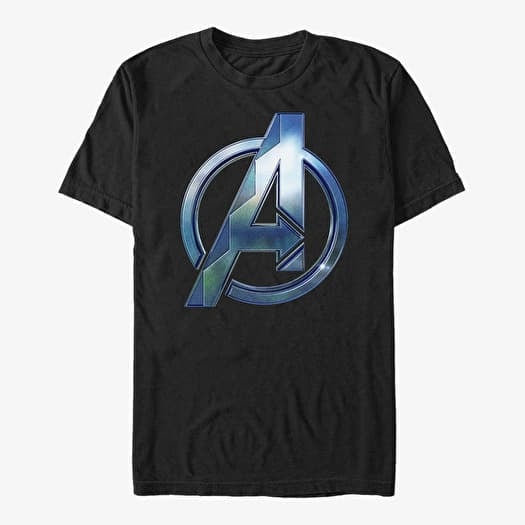 Póló Merch Marvel Black Panther: Wakanda Forever - Wakanda Avengers Symbol Men's T-Shirt Black