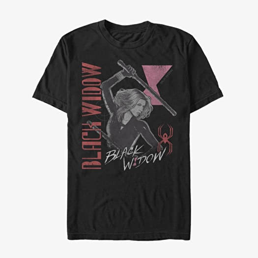 T-shirt Merch Marvel Black Widow - Black Widow Retro Men's T-Shirt Black