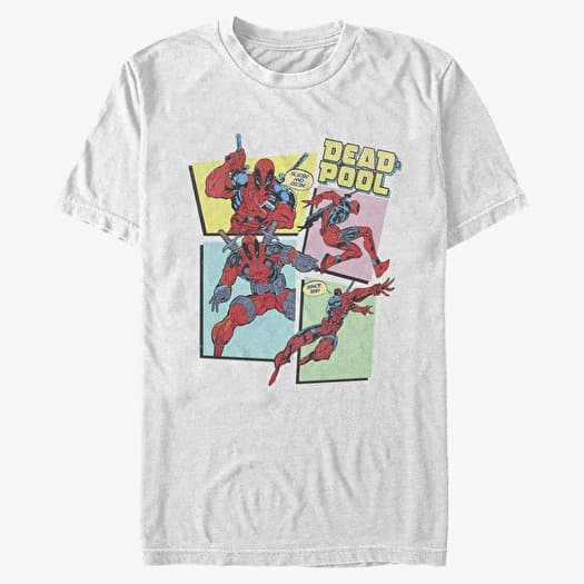 Tričko Merch Marvel Deadpool - DP 90's GROUP PANELS Men's T-Shirt White