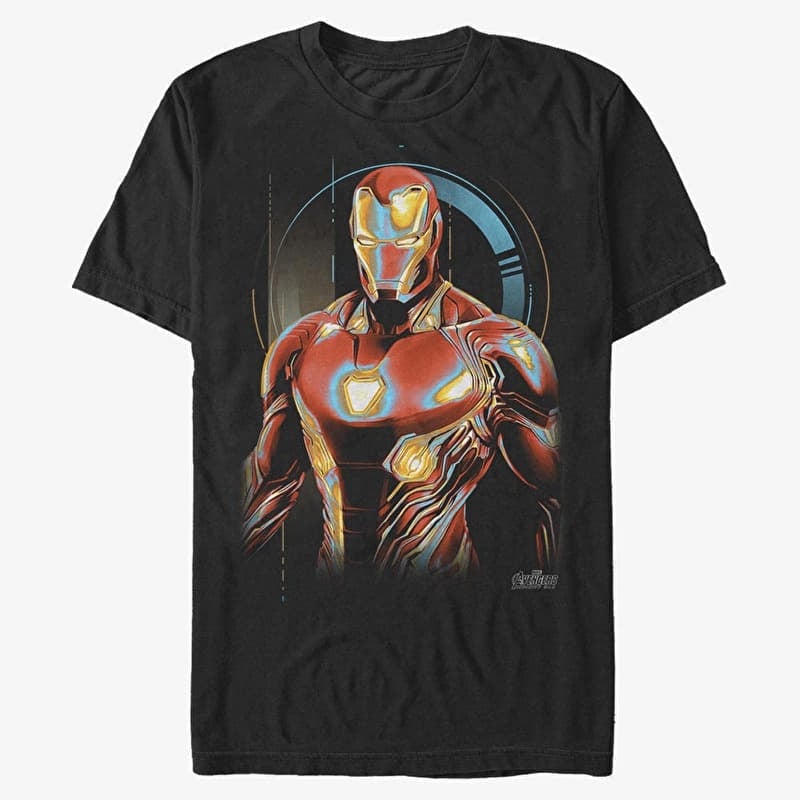 T-Shirt Merch Marvel Avengers: Infinity War - Ironman Glow Men's T-Shirt Black