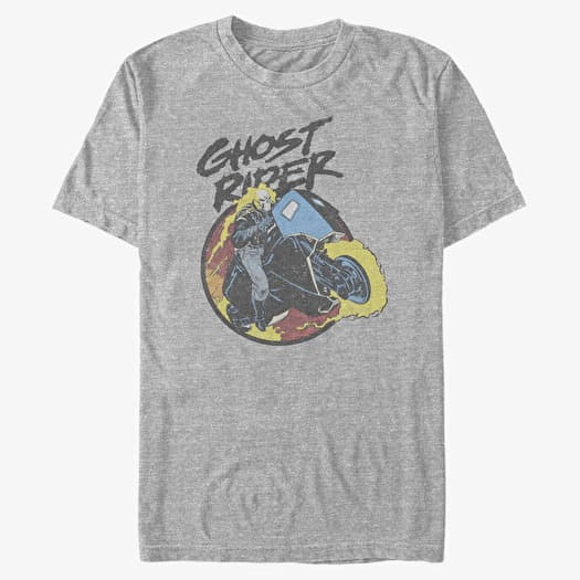 Tričko Merch Marvel Other - GHOST RIDER 90S Men's T-Shirt Heather Grey